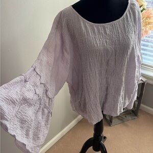 Vince Camuto Lilac Textured Blouse